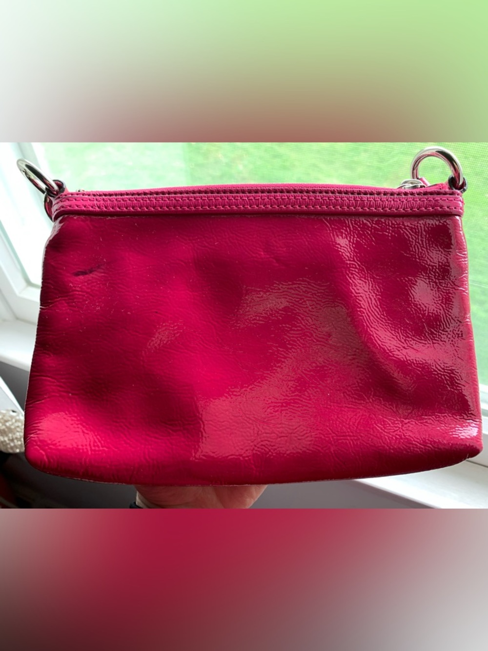 Coach Poppy Liquid Gloss Swingback large wristlet - Picture 7 of 10